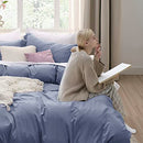 Bedsure Twin/Twin XL Duvet Cover Dorm Bedding - Soft Prewashed White Duvet Cover Twin, 2 Pieces, Includes 1 Duvet Cover (68"x90") with Zipper Closure & 1 Pillow Sham, Comforter NOT Included