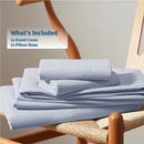 Nestl Twin Duvet Cover - Soft Double Brushed Light Grey Duvet Cover Twin/Twin XL, 2 Piece, with Button Closure, Duvet Cover 68x90 inches