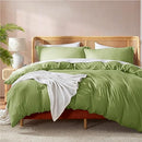 Nestl Twin Duvet Cover - Soft Double Brushed Light Grey Duvet Cover Twin/Twin XL, 2 Piece, with Button Closure, Duvet Cover 68x90 inches