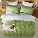Nestl Twin Duvet Cover - Soft Double Brushed Light Grey Duvet Cover Twin/Twin XL, 2 Piece, with Button Closure, Duvet Cover 68x90 inches