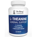 Dr. Berg L-Theanine 200mg - Includes Zinc, Copper, L-Tyrosine, & Ashwagandha – L-Theanine Supplement Adrenal Support - for Relaxation, Stress Relief, and Mental Clarity* – 90 Gelatin Capsules