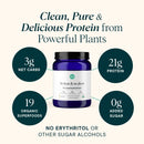 Ora Organic Plant-Based Protein Powder - 23g Protein for Women and Men - Vanilla Flavor 20 Servings, Vegan, Clean Protein, Third-Party Tested, Gluten-Free - 20 Servings