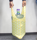 HOLYLUCK set of 3 Reusable Grocery Bags,Heavy Duty Foldable Shopping Bag-sky blue