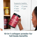 Ancient Nutrition Collagen Powder Protein with Probiotics, Multi Collagen Protein, Unflavored, 60 Servings, Hydrolyzed Collagen Peptides Supports Skin and Gut Health, Joint Supplement, 21.38oz