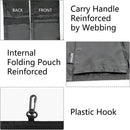 HOLYLUCK set of 3 Reusable Grocery Bags,Heavy Duty Foldable Shopping Bag-sky blue