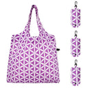 HOLYLUCK set of 3 Reusable Grocery Bags,Heavy Duty Foldable Shopping Bag-sky blue