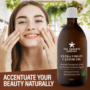 100% Natural Virgin Castor Oil, USDA Certified Organic - For Skin, Hair Growth and Eyelashes (250 mL)