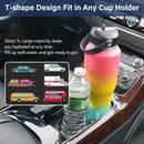 40 oz Insulated Water Bottle with Straw fit in Car Cup Holder(Cold 48 hrs, Hot 24 hrs) Drinking Bottle with Straw Lid, Spout Lid and Flex Cap Leakproof Travel Thermo Mug,White - Black
