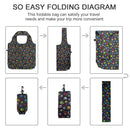 HOLYLUCK set of 3 Reusable Grocery Bags,Heavy Duty Foldable Shopping Bag-sky blue