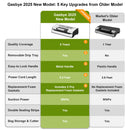 Gasbye Vacuum Sealer Machine, 95kPa Food Sealer with Double Heat Seal for Dry/Moist Food, Easy-lock Handle, Built-in Bag Storage & Cutter, Progress Display, Removable Drip Tray, Silver