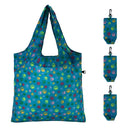 HOLYLUCK set of 3 Reusable Grocery Bags,Heavy Duty Foldable Shopping Bag-sky blue