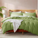 Nestl Twin Duvet Cover - Soft Double Brushed Light Grey Duvet Cover Twin/Twin XL, 2 Piece, with Button Closure, Duvet Cover 68x90 inches