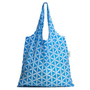 HOLYLUCK set of 3 Reusable Grocery Bags,Heavy Duty Foldable Shopping Bag-sky blue