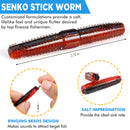 PLUSINNO 133PCS 5.5" Wacky Worm Fishing Lure Kit, Soft Plastic Fishing Lures, Grub Baits Hook Wacky Rig Bass Trout Fishing Worms Lures w/Tackle Box-A