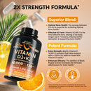 Vitamin D3 K2 - Vitamin D3 10000 iu & K2 as MK-7 120 mcg - Immune & Mood Support, for Bone & Teeth Health - with Magnesium, Zinc & Vitamin C & B12 - Highly Bioavailable - Made in USA, 120 Capsules