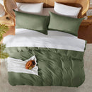 Nestl Twin Duvet Cover - Soft Double Brushed Light Grey Duvet Cover Twin/Twin XL, 2 Piece, with Button Closure, Duvet Cover 68x90 inches