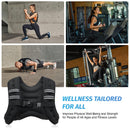 ZELUS Weighted Vest, 6lb/8lb/12lb/16lb/20lb/25lb/30lb Weight Vest with Reflective Stripe for Workout, Strength Training, Running, Fitness, Muscle Building, Weight Loss, Weightlifting, Black(12 lb)