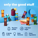 IQBAR Brain and Body Plant Protein Bars - Peanut Butter Chip - 12 Count, Low Carb, High Fiber, Gluten Free, Vegan Snacks - Low Sugar Keto Energy Bars