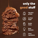 IQBAR Brain and Body Plant Protein Bars - Peanut Butter Chip - 12 Count, Low Carb, High Fiber, Gluten Free, Vegan Snacks - Low Sugar Keto Energy Bars