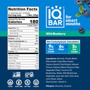 IQBAR Brain and Body Plant Protein Bars - Peanut Butter Chip - 12 Count, Low Carb, High Fiber, Gluten Free, Vegan Snacks - Low Sugar Keto Energy Bars