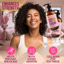 Argan Oil Shampoo and Conditioner Set - Sulfate Free Moroccan Care with Keratin - For Curly, Straight, Dry and Damaged Hair - Moisturizing, Hydrating, Anti Frizz Salon Technology