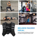 ZELUS Weighted Vest, 6lb/8lb/12lb/16lb/20lb/25lb/30lb Weight Vest with Reflective Stripe for Workout, Strength Training, Running, Fitness, Muscle Building, Weight Loss, Weightlifting, Black(12 lb)