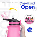 Fidus 32oz Motivational Water Bottles with Times to Drink & Straw,Leakproof BPA Free Bottle with Time Marker to Ensure You Drink Enough Water Daily for Fitness, Gym and Outdoor Sports