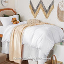 Bedsure Twin/Twin XL Duvet Cover Dorm Bedding - Soft Prewashed White Duvet Cover Twin, 2 Pieces, Includes 1 Duvet Cover (68"x90") with Zipper Closure & 1 Pillow Sham, Comforter NOT Included