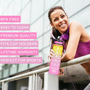 Fidus 32oz Motivational Water Bottles with Times to Drink & Straw,Leakproof BPA Free Bottle with Time Marker to Ensure You Drink Enough Water Daily for Fitness, Gym and Outdoor Sports