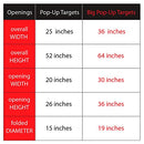 OnCourt OffCourt Large Pop Up Targets with Velcro Straps and Durable Metal Frame for Tennis Practice and Training, Set of 2, Blue and Red