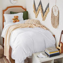 Bedsure Twin/Twin XL Duvet Cover Dorm Bedding - Soft Prewashed White Duvet Cover Twin, 2 Pieces, Includes 1 Duvet Cover (68"x90") with Zipper Closure & 1 Pillow Sham, Comforter NOT Included