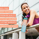 Fidus 32oz Motivational Water Bottles with Times to Drink & Straw,Leakproof BPA Free Bottle with Time Marker to Ensure You Drink Enough Water Daily for Fitness, Gym and Outdoor Sports
