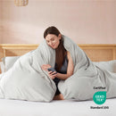 Nestl Twin Duvet Cover - Soft Double Brushed Light Grey Duvet Cover Twin/Twin XL, 2 Piece, with Button Closure, Duvet Cover 68x90 inches
