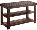 Pipishell Bamboo Shoe Rack Bench, 3 Tier Sturdy Shoe Organizer, Storage Shoe Shelf, Holds up to 300lbs for Entryway Bedroom Living Room Balcony, Bamboo