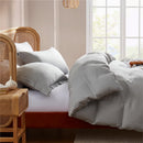 Nestl Twin Duvet Cover - Soft Double Brushed Light Grey Duvet Cover Twin/Twin XL, 2 Piece, with Button Closure, Duvet Cover 68x90 inches