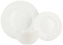 Amazon Basics 18-Piece White Dinnerware Set, Plates, Bowls, Service for 6