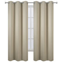 LEMOMO Blackout Curtains 52 x 84 inch/Black Set of 2 Panels/Thermal Insulated Room Darkening Bedroom Curtains