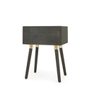 Bme Caden Solid Wood Nightstand/Side Table/End Table, Fully Assembled, with 1-Drawer for Mid Century Bedroom and Living Room, Caramel