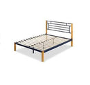 ZINUS Paul Metal and Bamboo Platform Bed Frame, Wood Slat Support, No Box Spring Needed, Easy Assembly, King