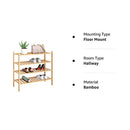 BMOSU 2-Tier Bamboo Shoe Rack Premium Stackable Shoe Shelf Storage Organizer for Hallway Closet Living Room Entryway Organizer (Natural Bamboo)