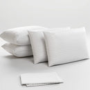 Niagara 4 Pack King Pillow Protectors with Zipper, Soft Quiet Cotton Sateen, Effective Dust Protection, Stay in Place Pillow Covers, Ideal for Home, Guests, Rentals (20x36 Inches)