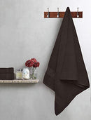 GLAMBURG 8-Piece Towel Set, Contains 2 Oversized Bath Towels 30x54, 2 Hand Towels 16x28, 4 Wash Cloths 13x13 - Quickdry Towel Sets, Ideal for Everyday use, Hotel & Spa - Black