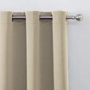 LEMOMO Blackout Curtains 52 x 84 inch/Black Set of 2 Panels/Thermal Insulated Room Darkening Bedroom Curtains