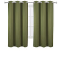 LEMOMO Blackout Curtains 52 x 84 inch/Black Set of 2 Panels/Thermal Insulated Room Darkening Bedroom Curtains