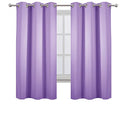 LEMOMO Blackout Curtains 52 x 84 inch/Black Set of 2 Panels/Thermal Insulated Room Darkening Bedroom Curtains