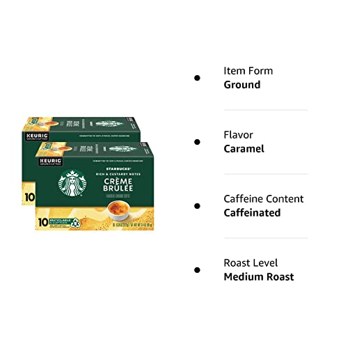 Starbucks K-Cup Coffee Pods—Caramel Flavored Coffee—100% Arabica—1 box (40 pods)