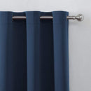 LEMOMO Blackout Curtains 52 x 84 inch/Black Set of 2 Panels/Thermal Insulated Room Darkening Bedroom Curtains