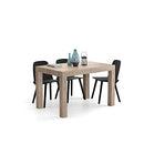 Mobili Fiver, First Extendable Table, Rustic Oak, Made in Italy