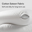 Niagara 4 Pack King Pillow Protectors with Zipper, Soft Quiet Cotton Sateen, Effective Dust Protection, Stay in Place Pillow Covers, Ideal for Home, Guests, Rentals (20x36 Inches)