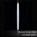 LEMOMO Blackout Curtains 52 x 84 inch/Black Set of 2 Panels/Thermal Insulated Room Darkening Bedroom Curtains